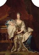 Hyacinthe Rigaud Full portrait of Marie Anne de Bourbon Dowager Princess of Conti oil on canvas